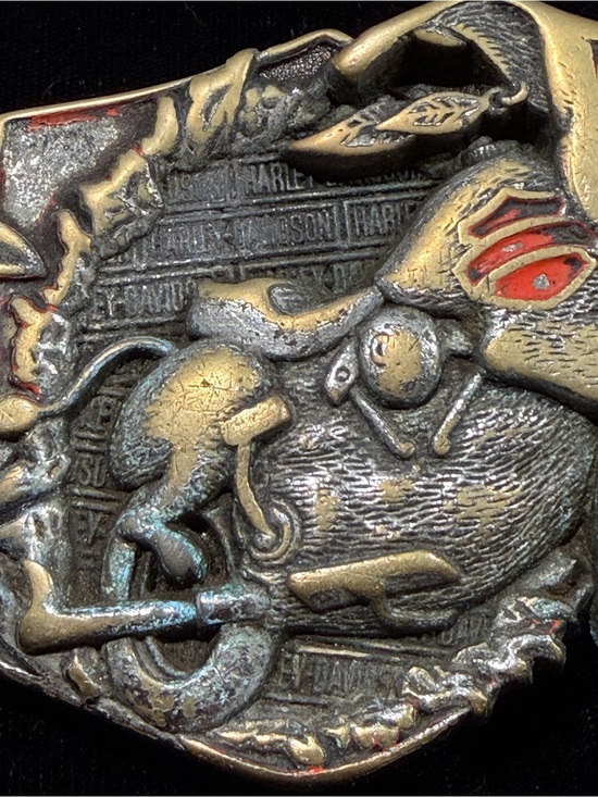 VINTAGE 1983 HARLEY Davidson Baron Winged Number 1 Brass  Vintage Harley Davidson “Hog Power” Belt Buckle 1991 Baron Design H333